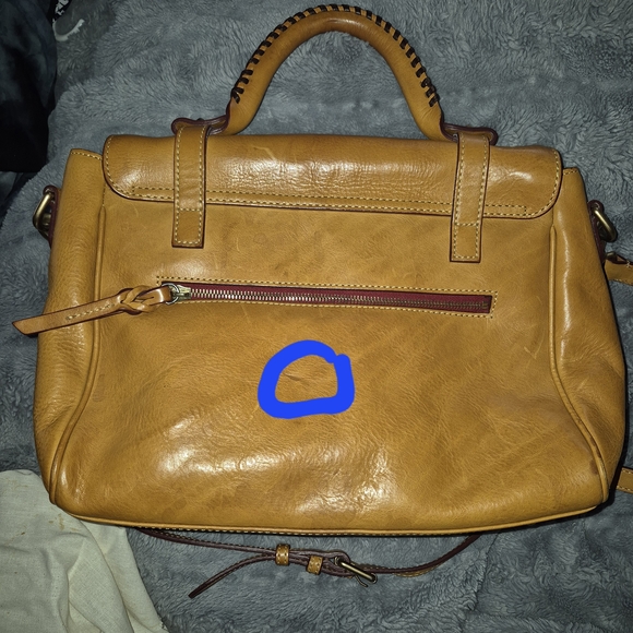 Dooney & Bourke Caramel Leather Satchel - Picture 3 of 5
